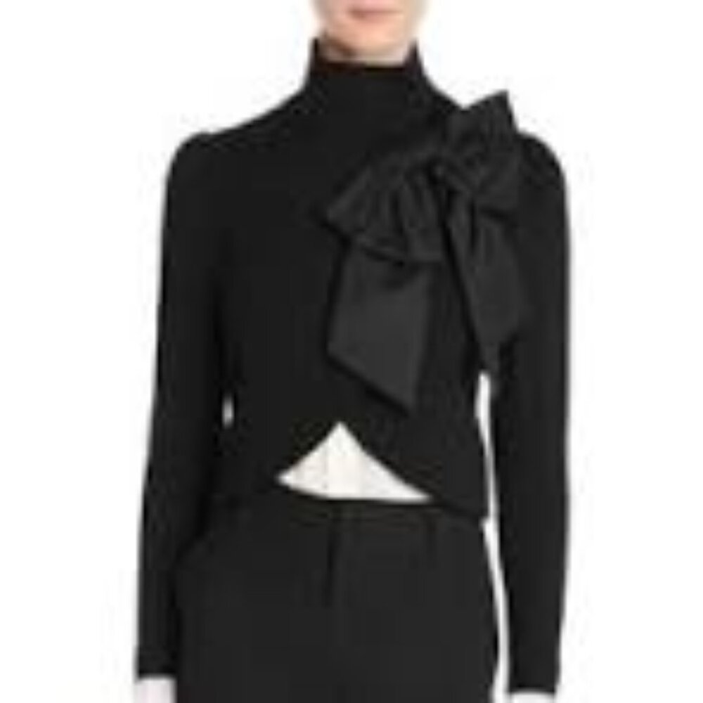 Alice + Olivia Addison Bow Jacket Black